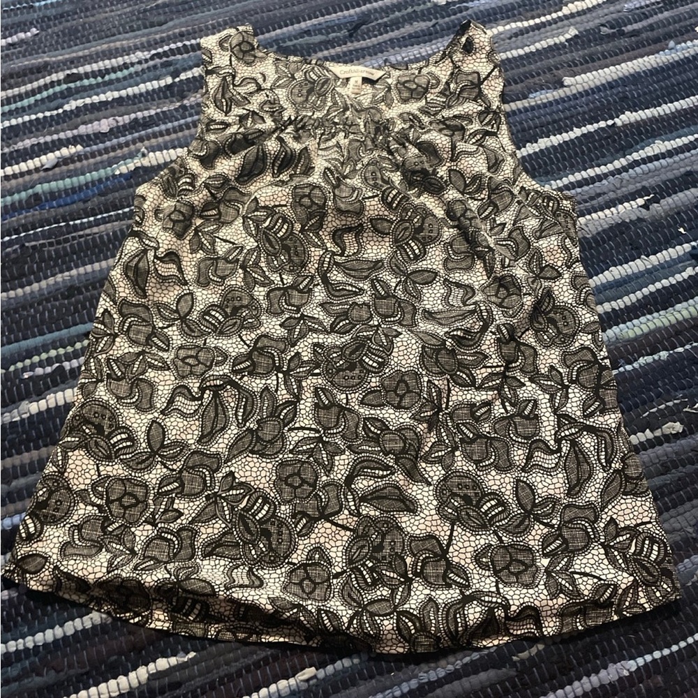 Croft & Barrow Floral Designer Print Tank Blouse Medium